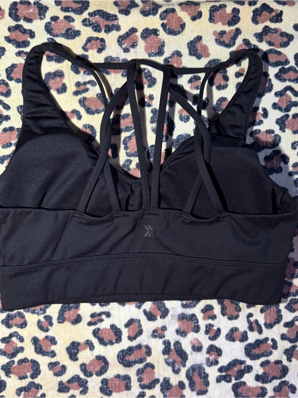 all in motion Black Strappy Back Sports Bra Pilates Yoga - Picture 3 of 11